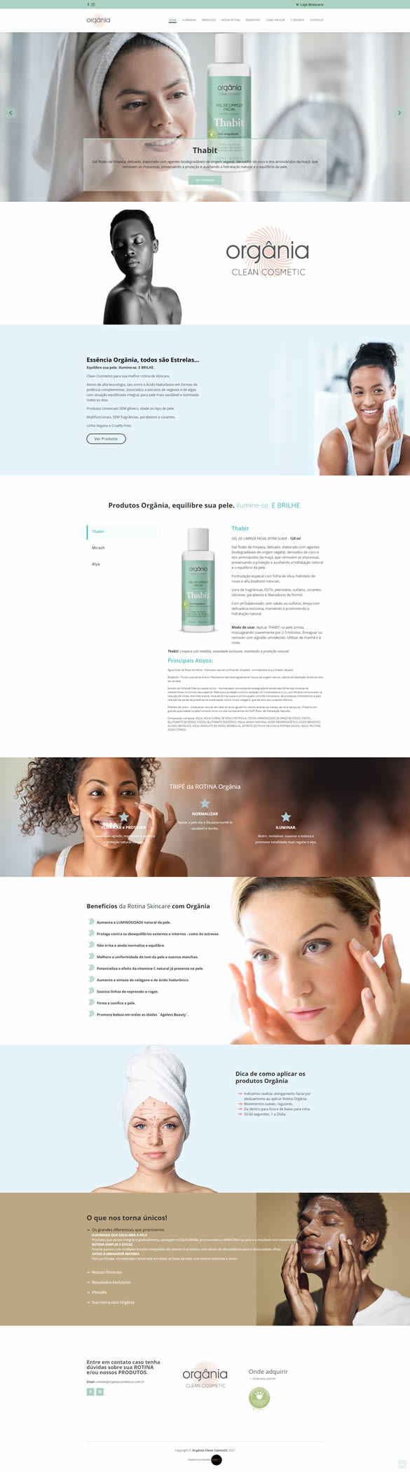 Site Orgânia Cosmetics